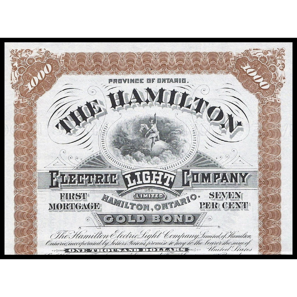 The Hamilton Electric Light Company Limited, Hamilton, Ontario Gold Bond