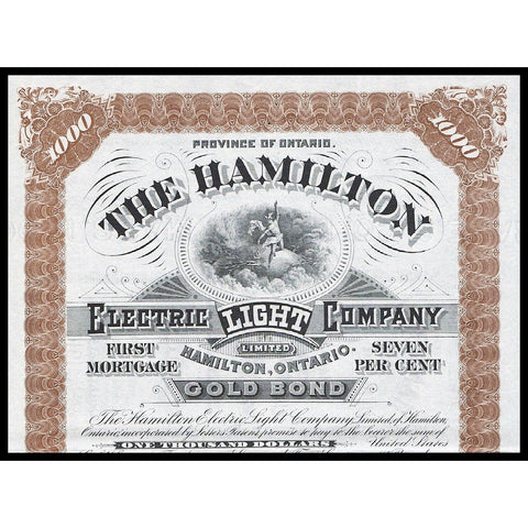 The Hamilton Electric Light Company Limited, Hamilton, Ontario Gold Bond