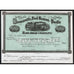 Brownville, Fort Kearny and Pacific Rail Road Company Nebraska Stock Certificate