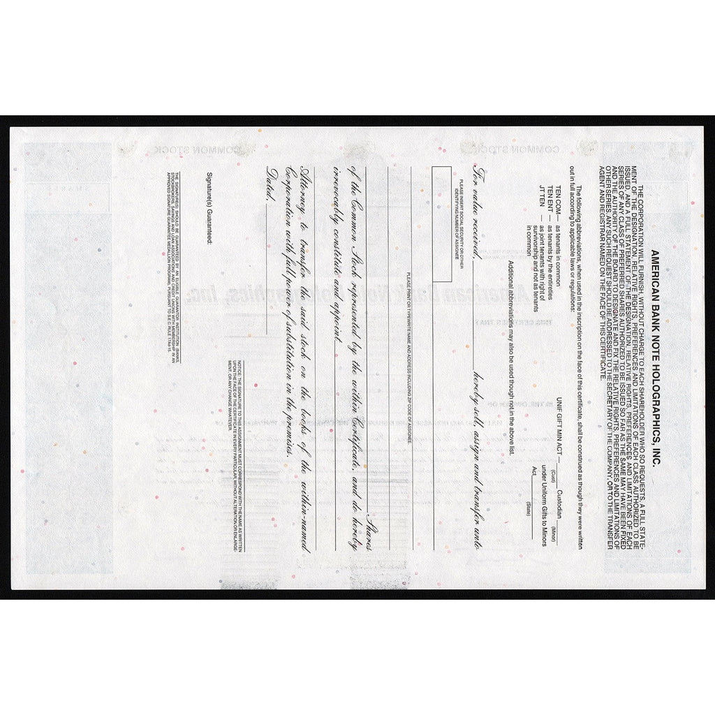 American Bank Note Holographics, Inc.