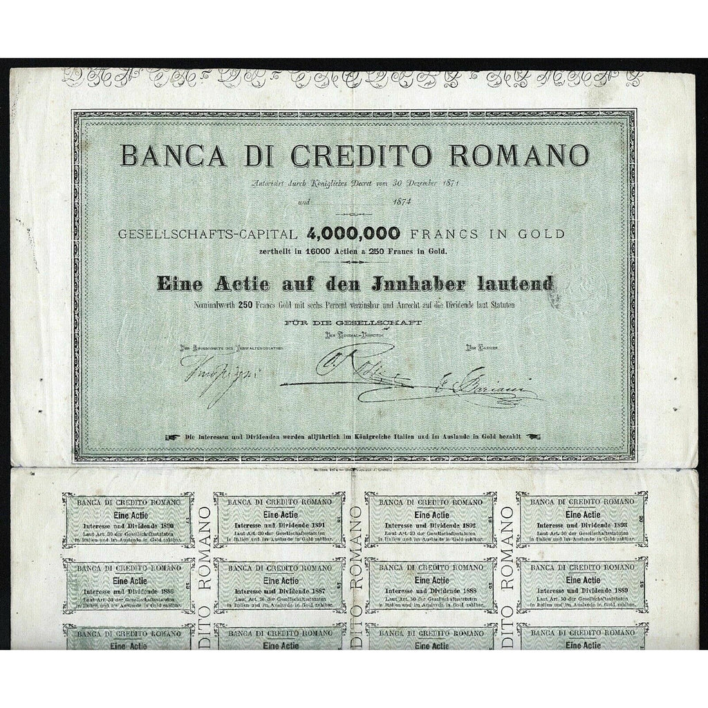 Banca Di Credito Romano (Gold Bond)