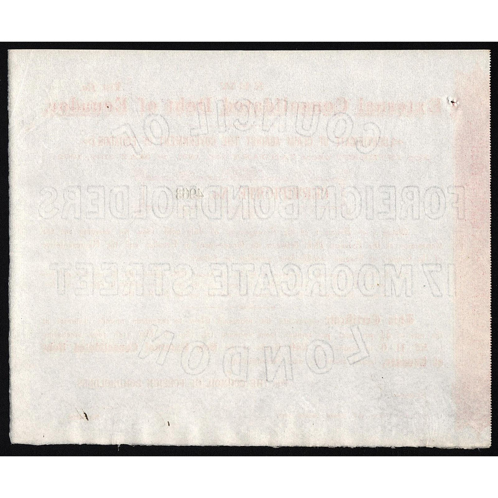 New External Consolidated Debt of Ecuador - £40