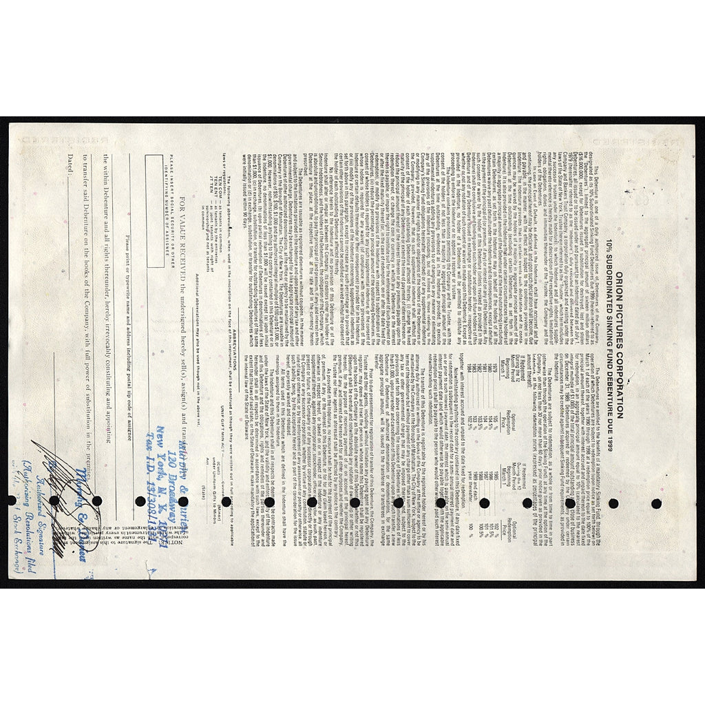 Orion Pictures Corporation (Movie Studio)