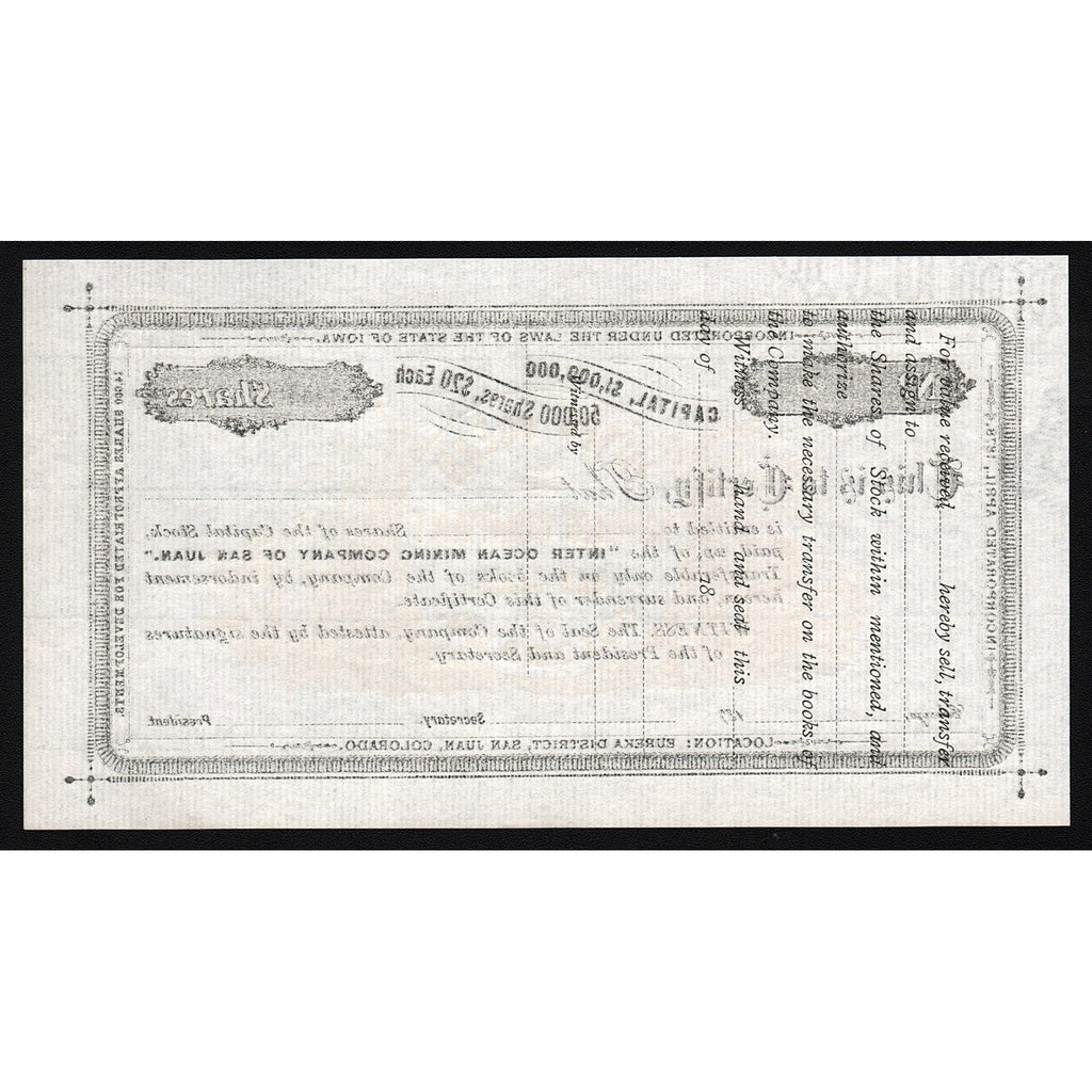 Inter Ocean Mining Company of San Juan, Colorado