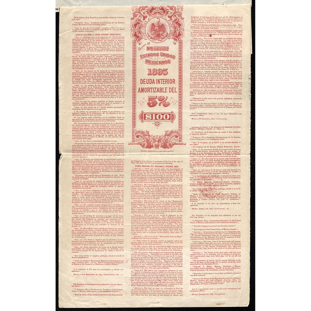 Estados Unidos Mexicanos, Deuda Interior $100