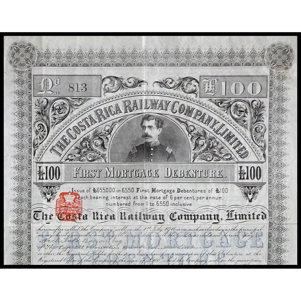 The Costa Rica Railway Company 1887 First Mortgage Debenture