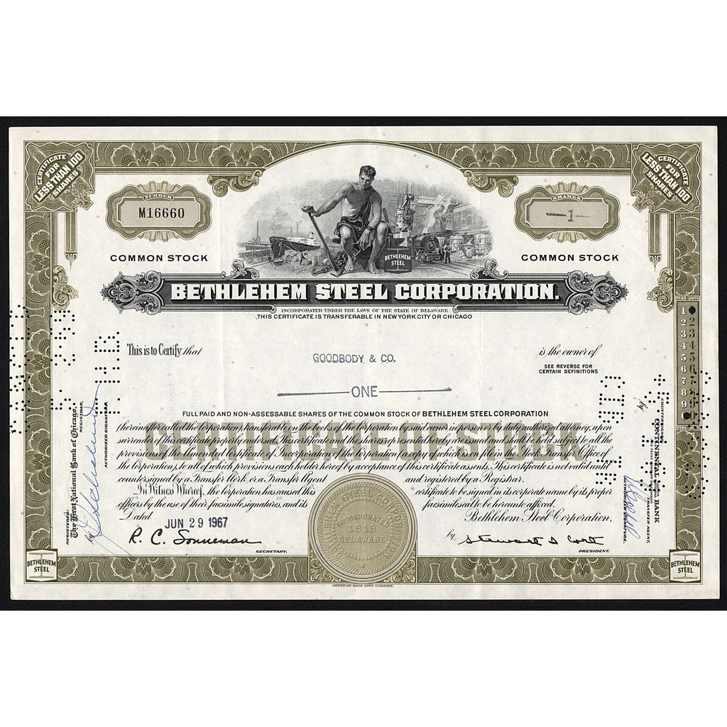 Bethlehem Steel Corporation Scripophily