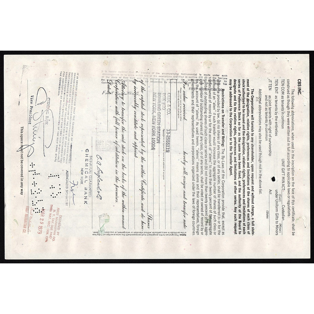 CBS Inc. (Columbia Broadcasting System)