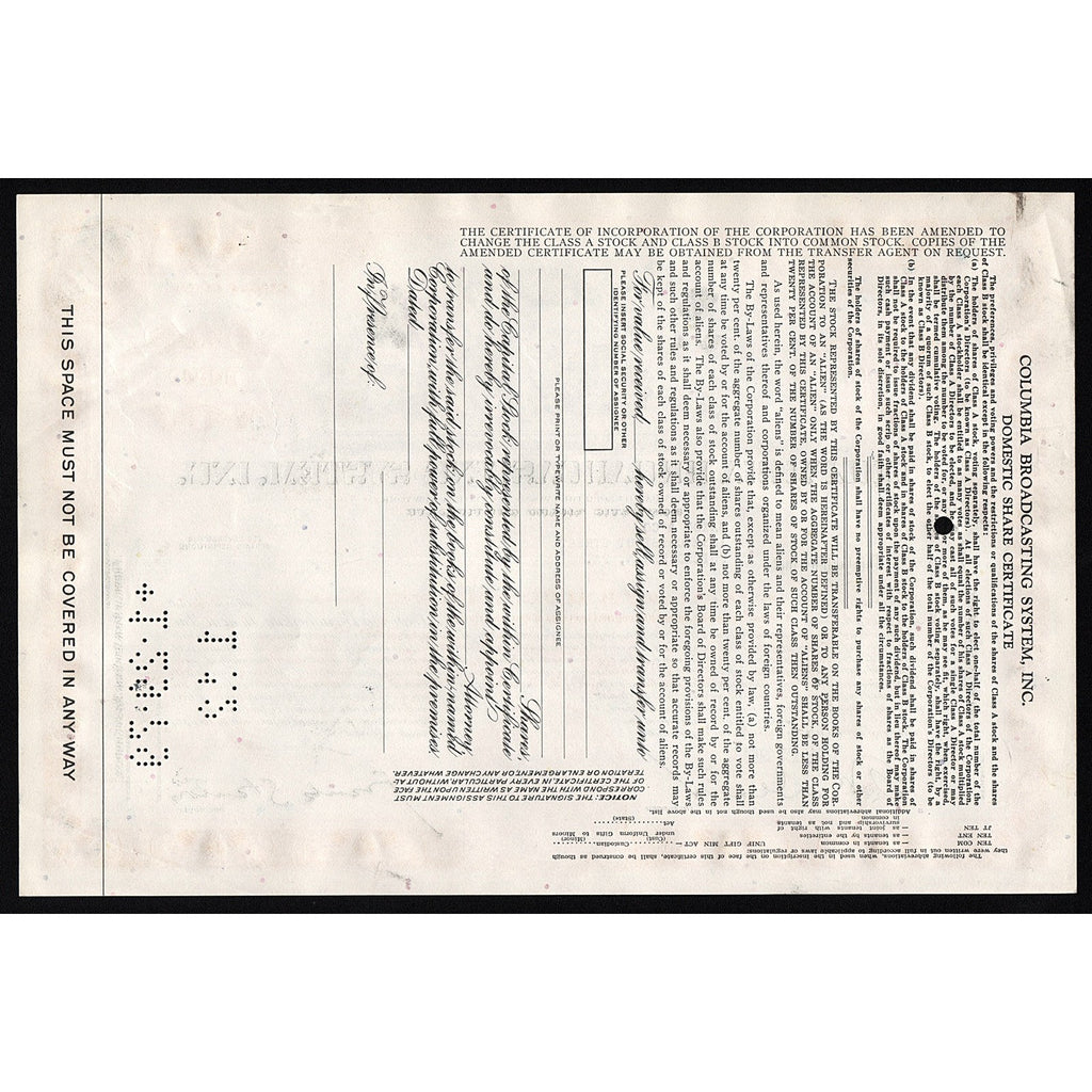 Columbia Broadcasting System, Inc. (CBS Inc.)