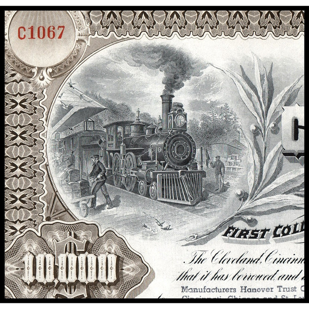 Cleveland, Cincinnati, Chicago and St. Louis Railway $1000 Gold Bond