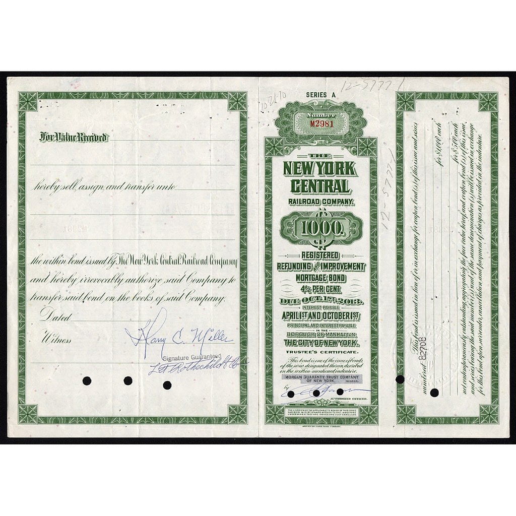 The New York Central Railroad Company (Lot of 3)