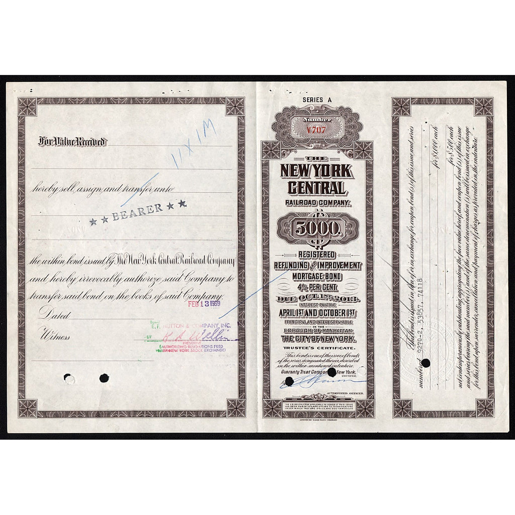 The New York Central Railroad Company (Lot of 3)