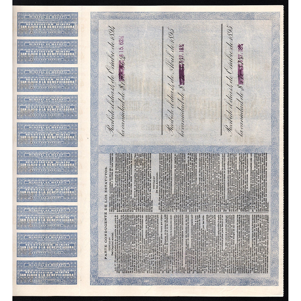 Mineral de Mazapil, Negociacion Minera de San Eligio o la Beneficiadora