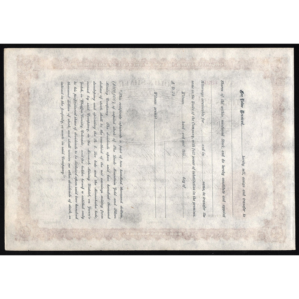 Leeds Mountain Gold & Silver Mining Company