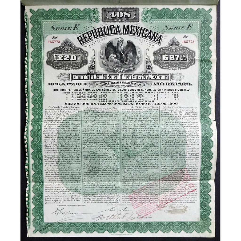 Republica Mexicana Bono de la Deuda Consolidada Exterior