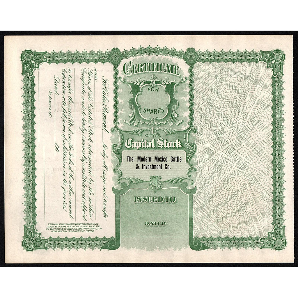 The Modern Mexico Cattle & Investment Company