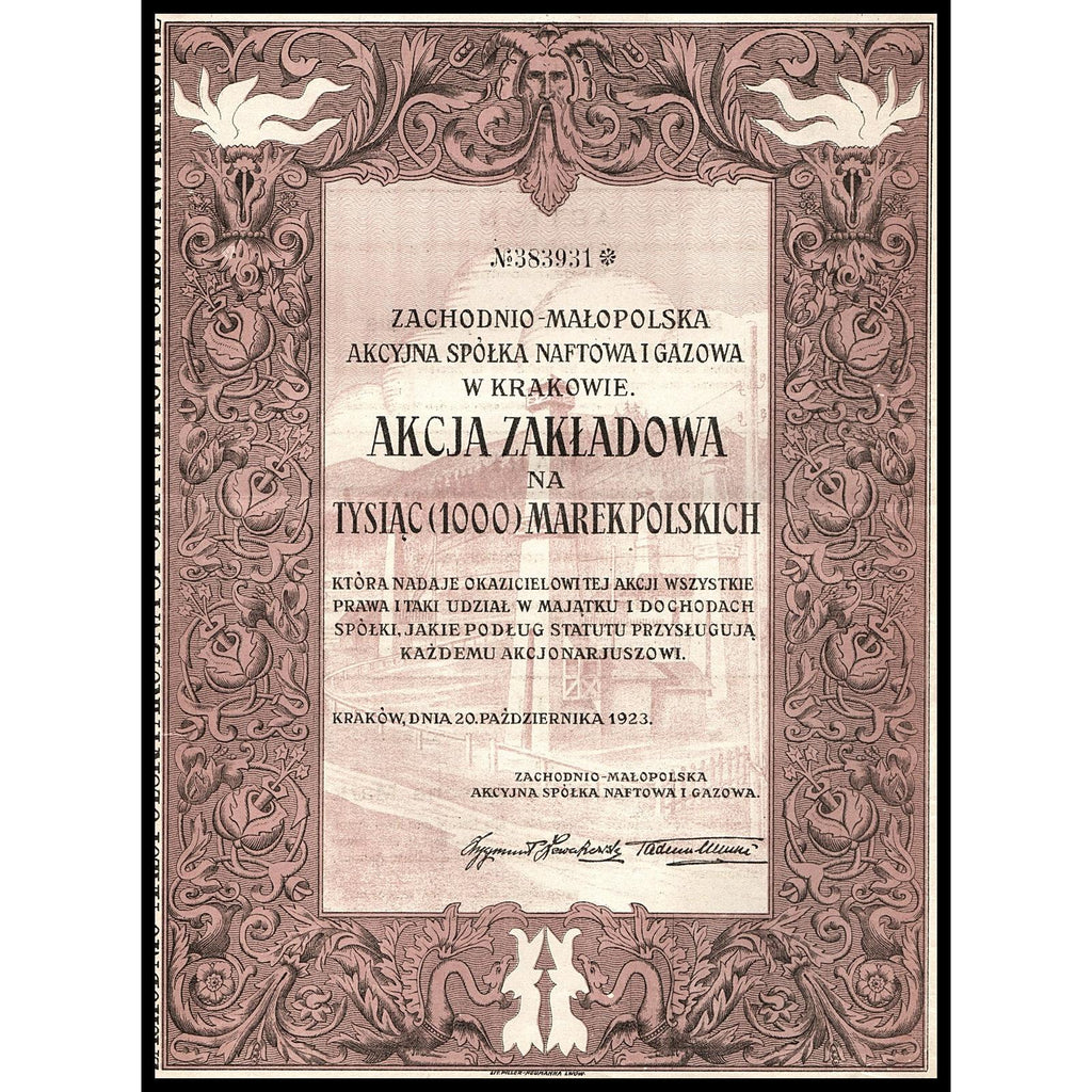 Zachodnio-Malopolska, Akcyjna Spolka Naftowa I Gazowa W Krakowie