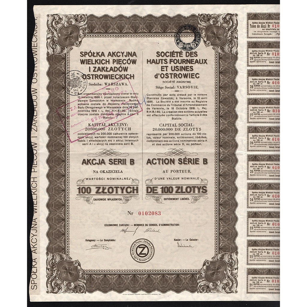 Spolka Akcyjna Wielkich Piecow I Zakladow Ostrowieckich