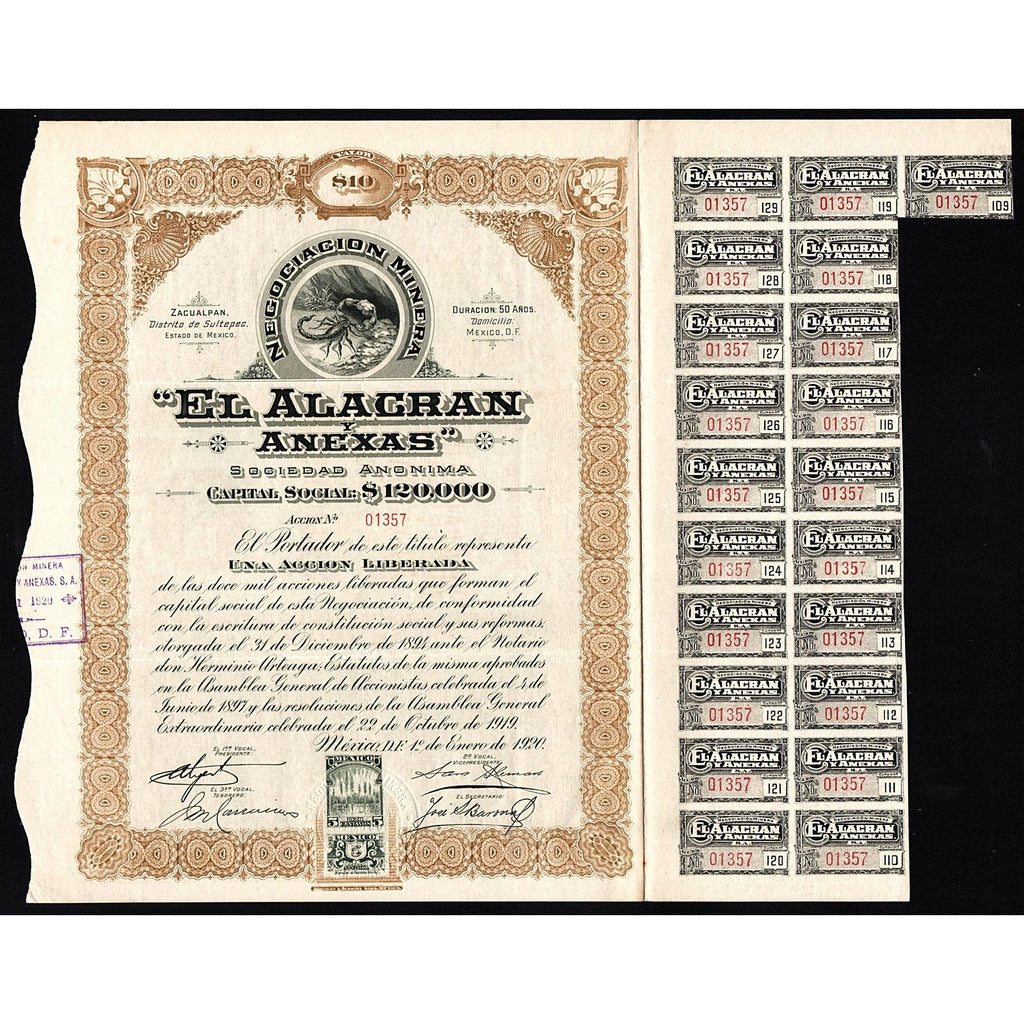 "El Alacran Y Anexas" Sociedad Anonima