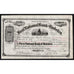 First National Bank of Hoboken 1895 New Jersey Stock Certificate