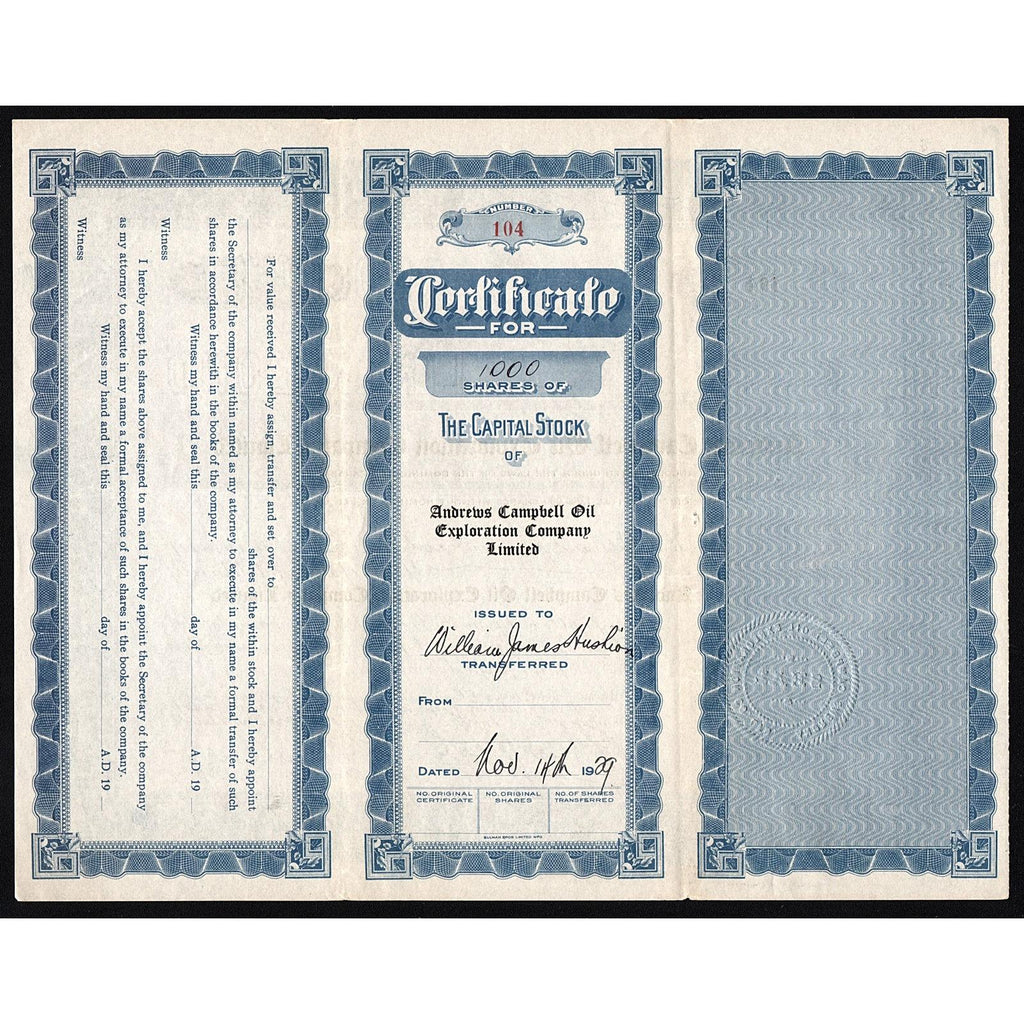 Andrews Campbell Oil Exploration Company Limited