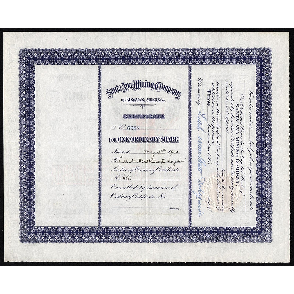 Santa Ana Mining Company, Kingman, Arizona