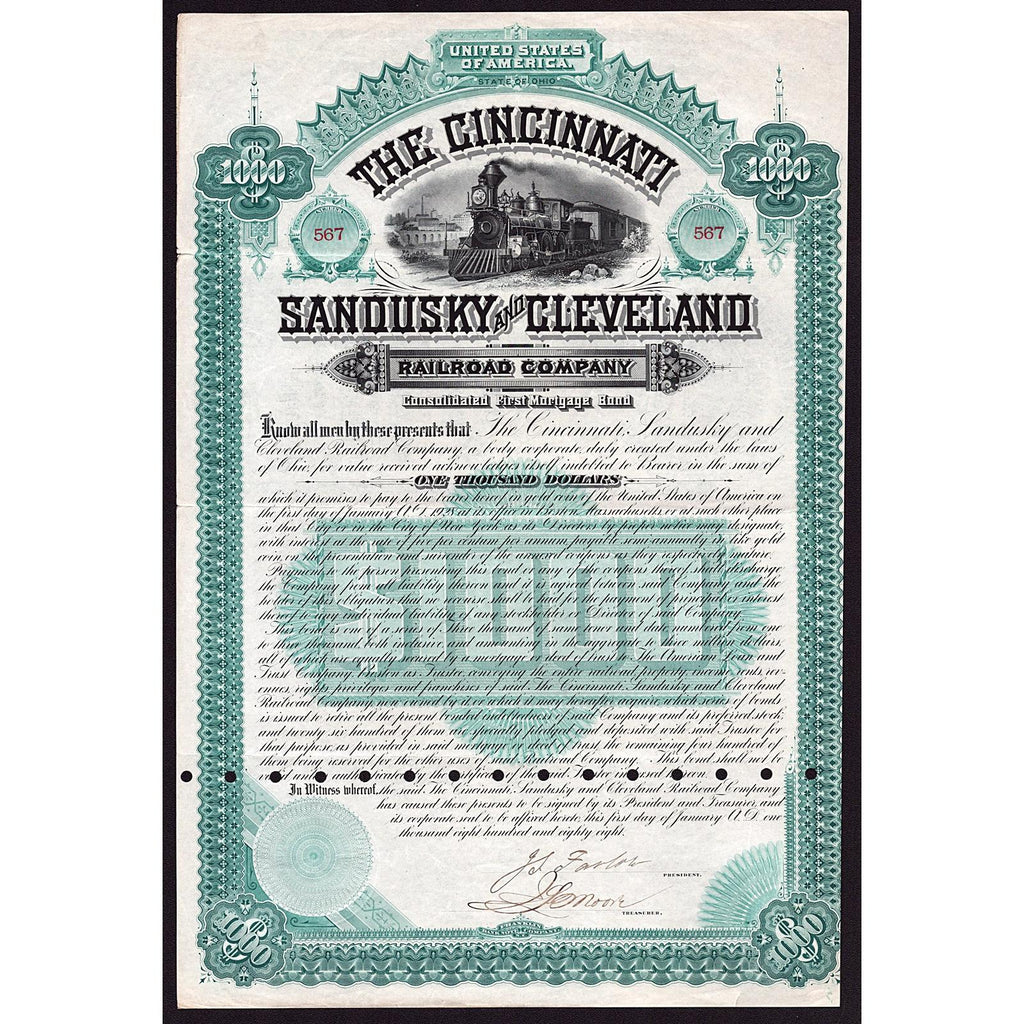 The Cincinnati, Sandusky and Cleveland Railroad Company 1888