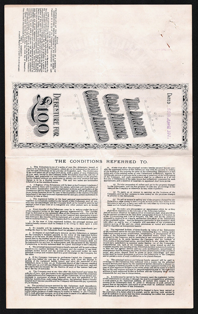 The Darien Gold Mining Company Limited