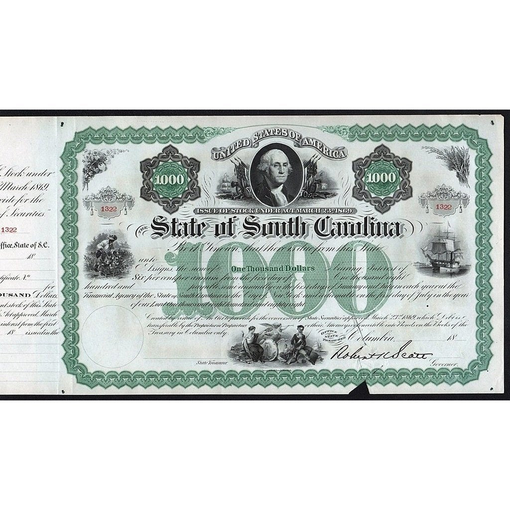The State of South Carolina 1869 Robert Kingston Scott