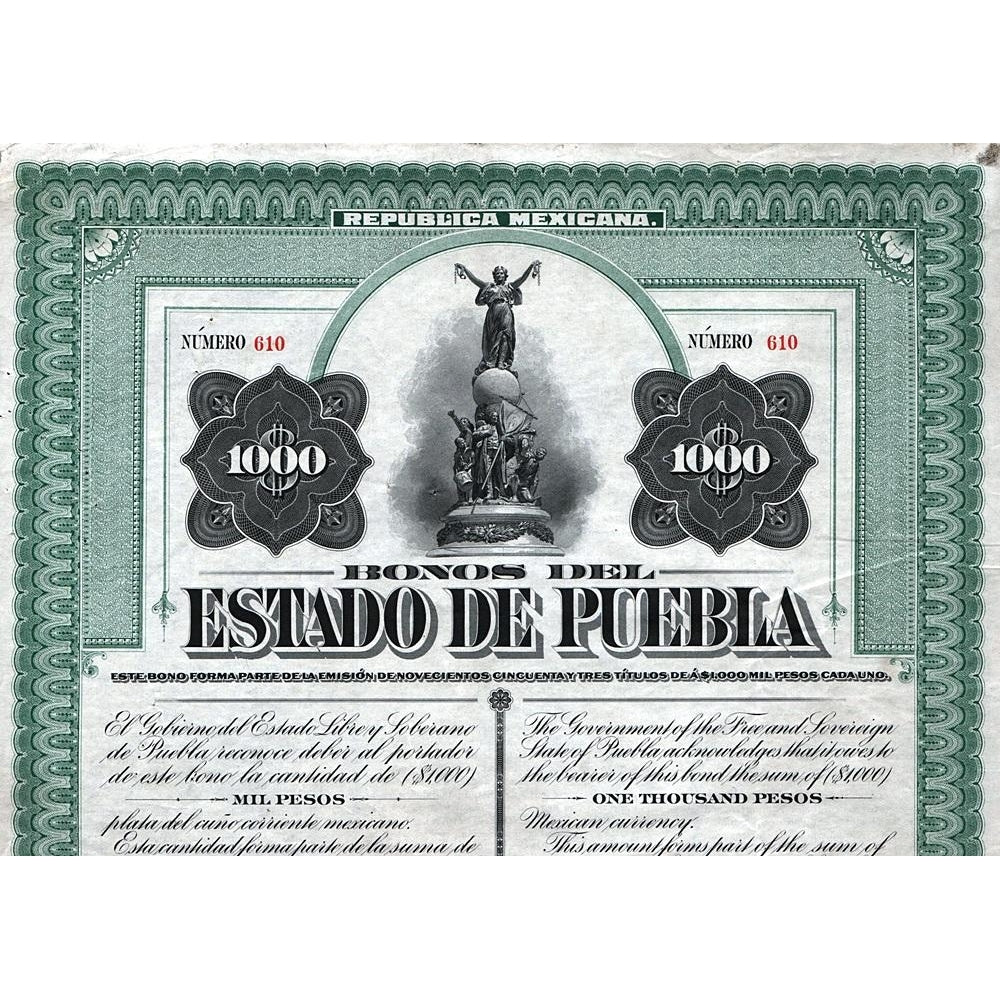 Bono del Estado de Puebla Mexico