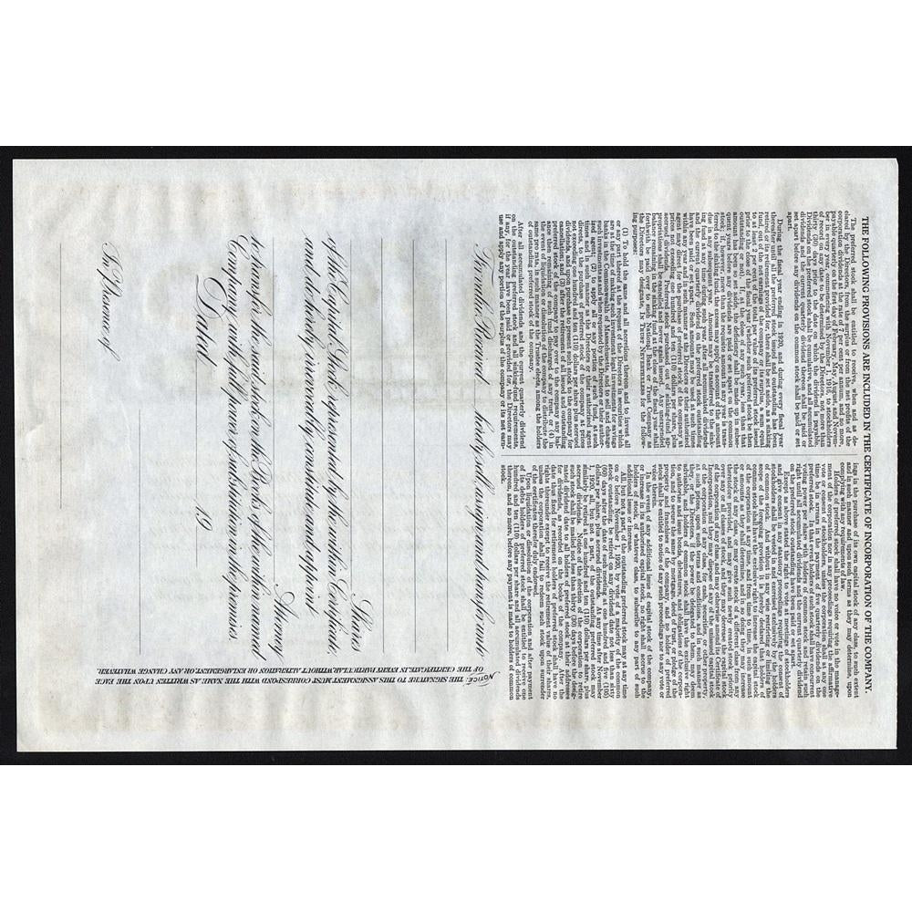 Nash Motors Company Automobiles Maryland Stock Certificate