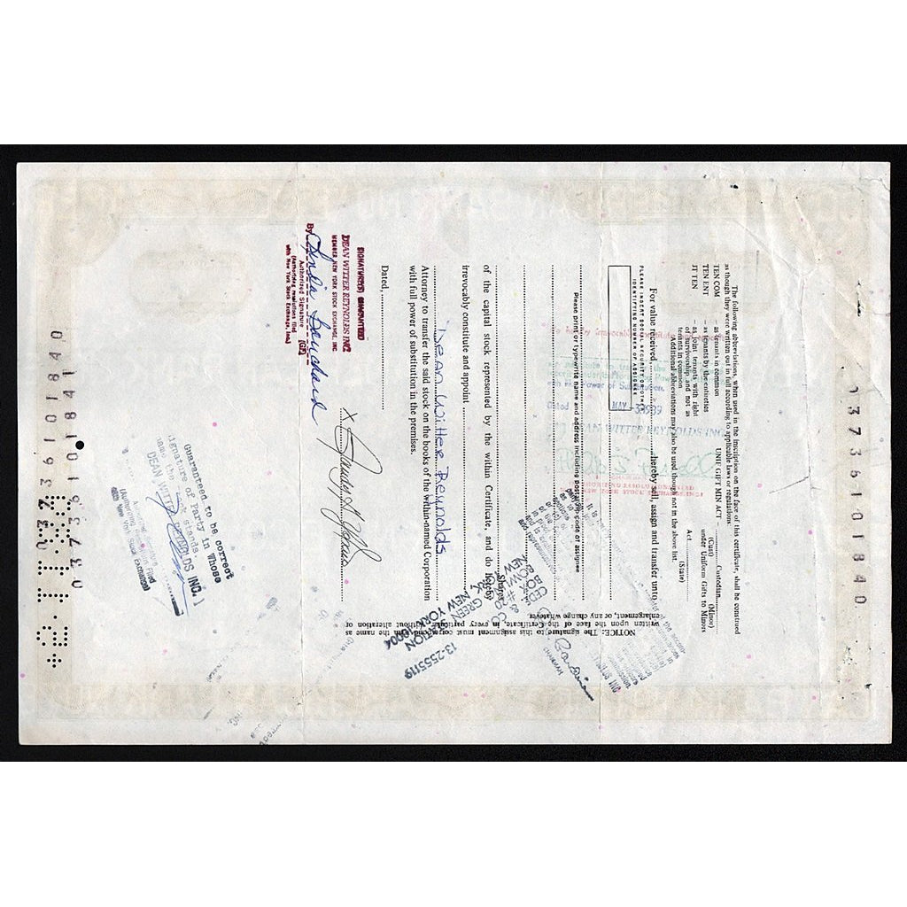 Carniaval Cruise Lines, Inc. (Panama) Stock Certificate