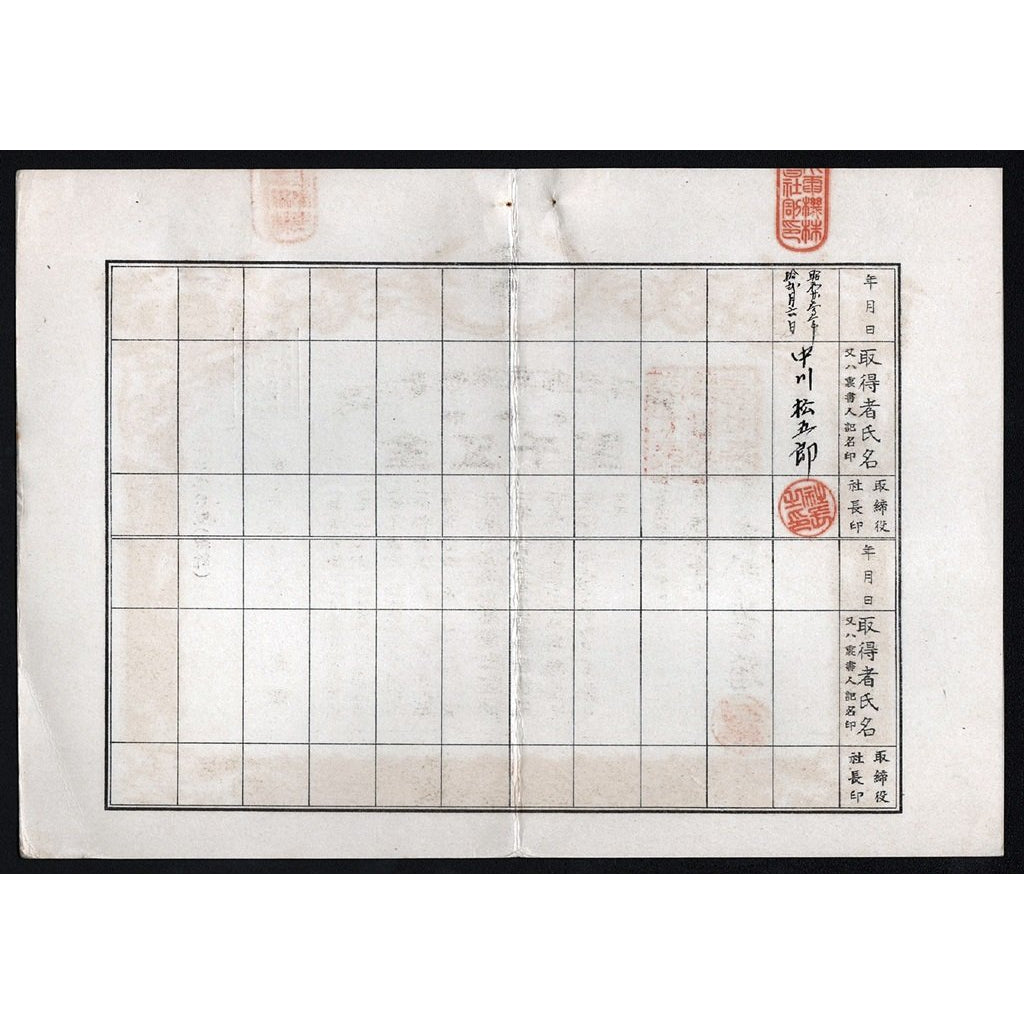 Shinagawa Electrical Machinery Company 1948 Japan Stock Certificate