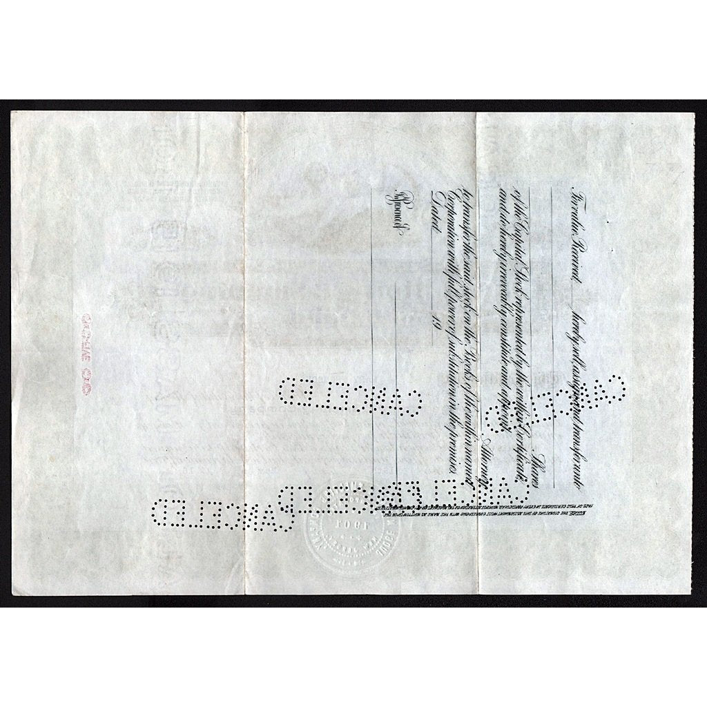 Judge Mining & Smelting Company 1916 New Jersey Stock Certificate