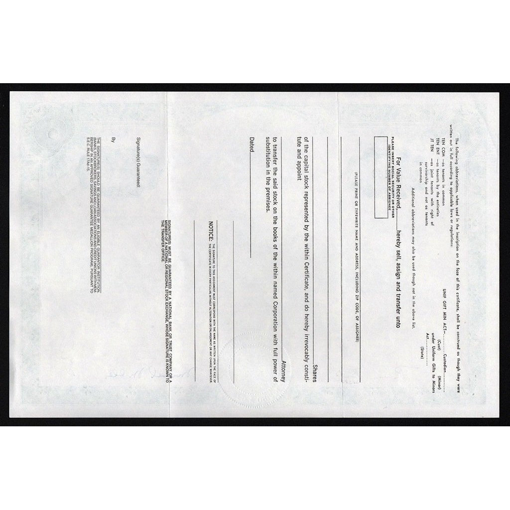 Original Sixteen to One Mine, Incorporated California Stock Certificate
