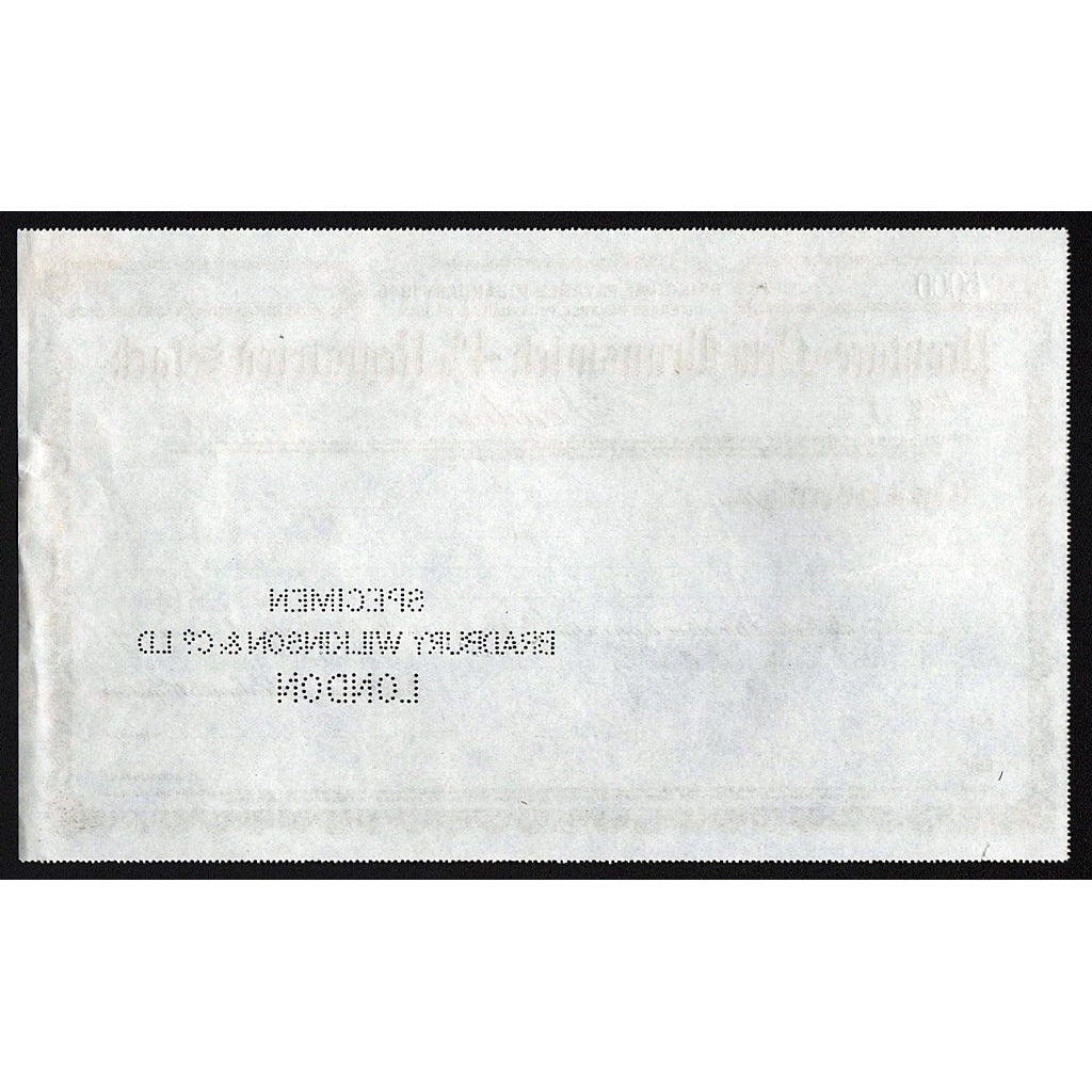 Province of New Brunswick (Specimen) Canada Stock Bond Certificate