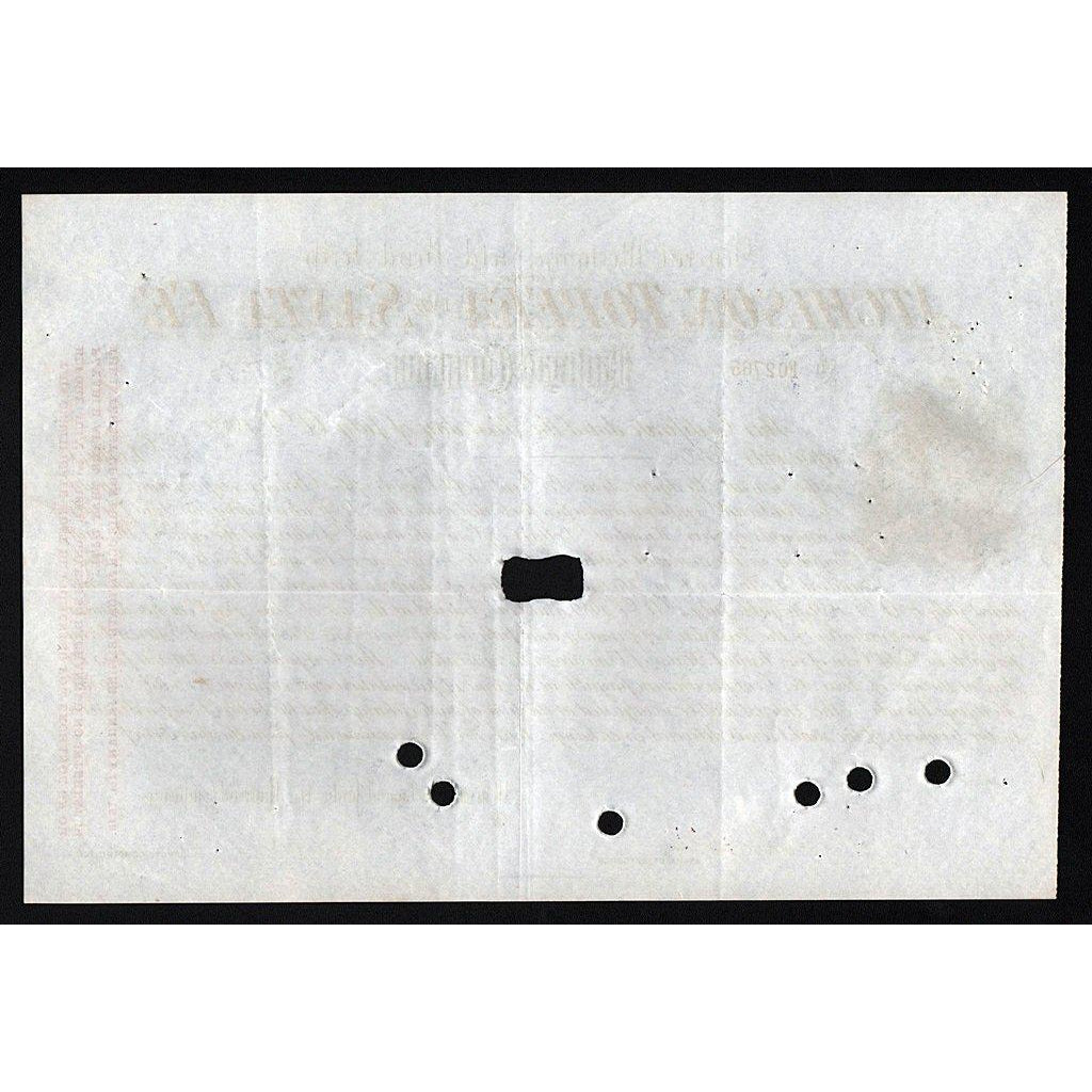 Atchison, Topeka and Santa Fe Railroad Company 1889 Stock Certificate