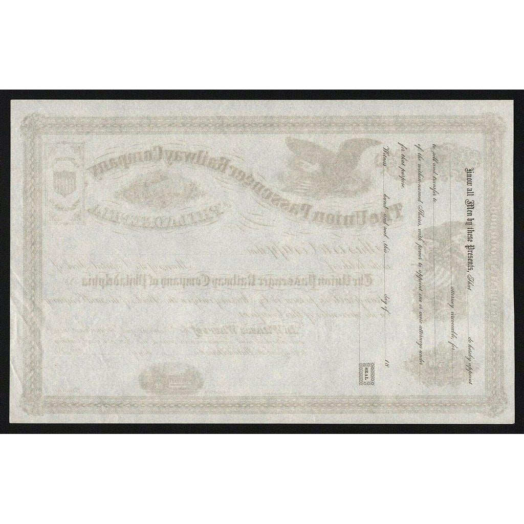 The Union Passenger Railway Company of Philadelphia Stock Certificate