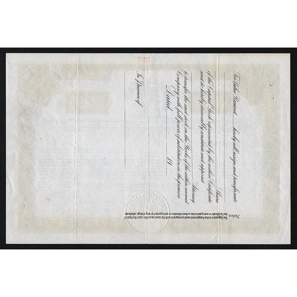 The Delion Tire and Rubber Company Maryland Stock Certificate