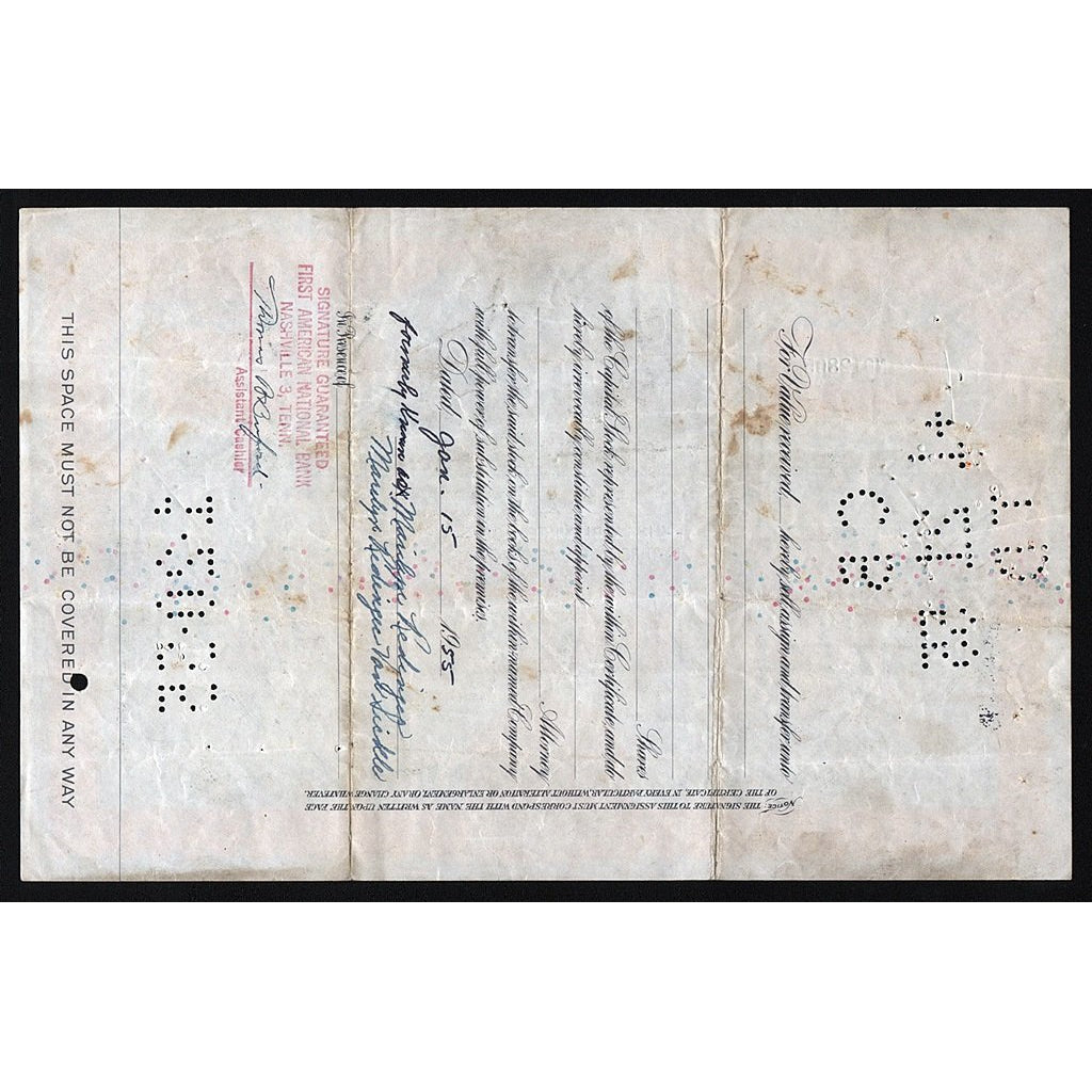 Packard Motor Car Company 1929 Michigan Stock Certificate