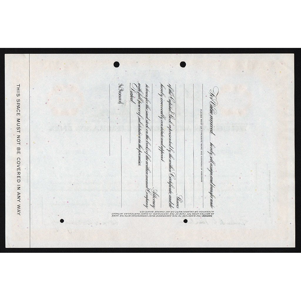 Douglas Aircraft Company, Inc. (Specimen) Stock Certificate