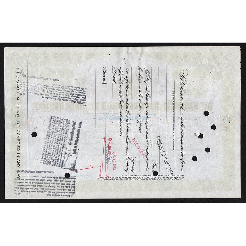 The Nashville, Chattanooga & St. Louis Railway Stock Certificate