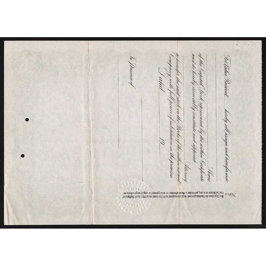 Tropical Products Company Stock Certificate