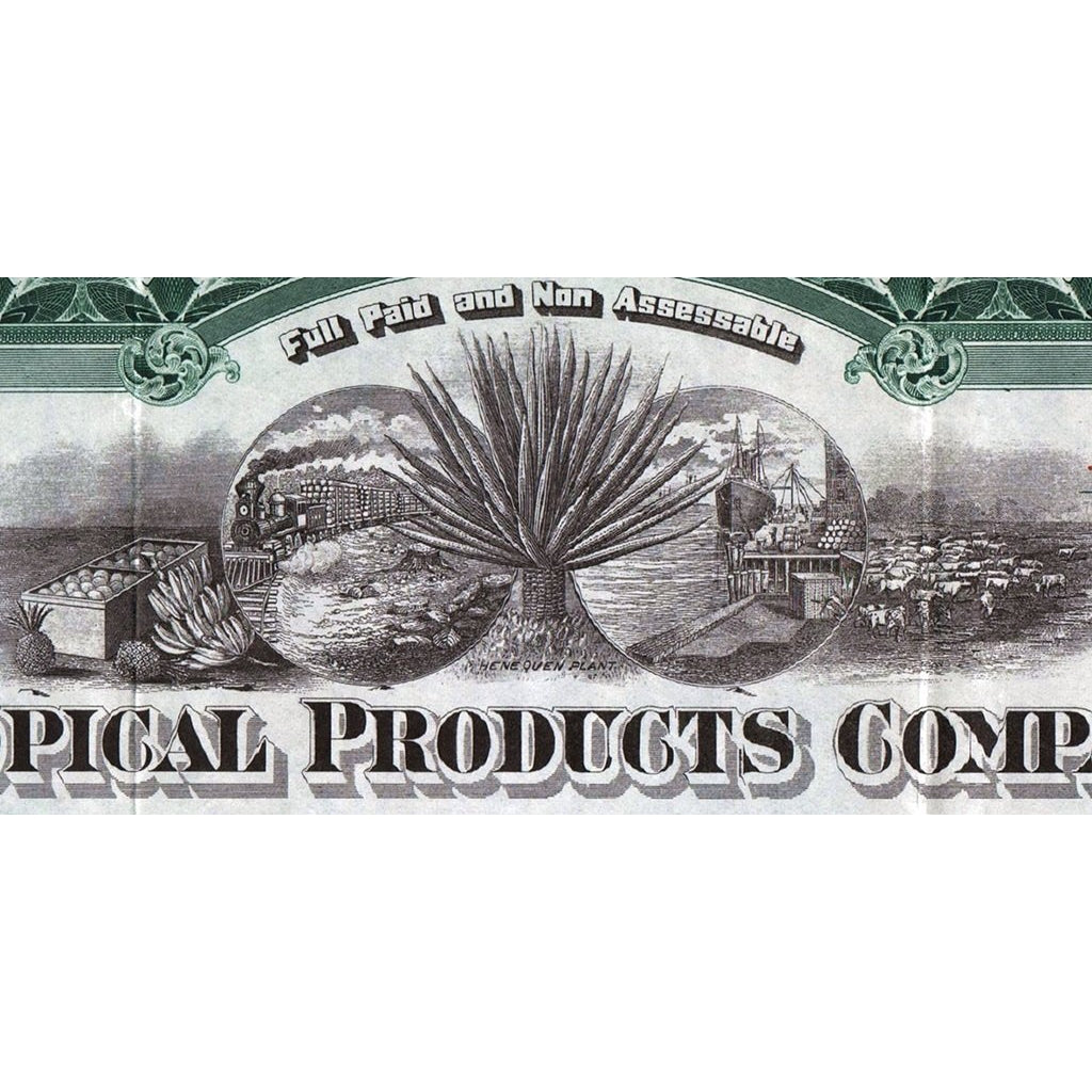 Tropical Products Company Stock Certificate