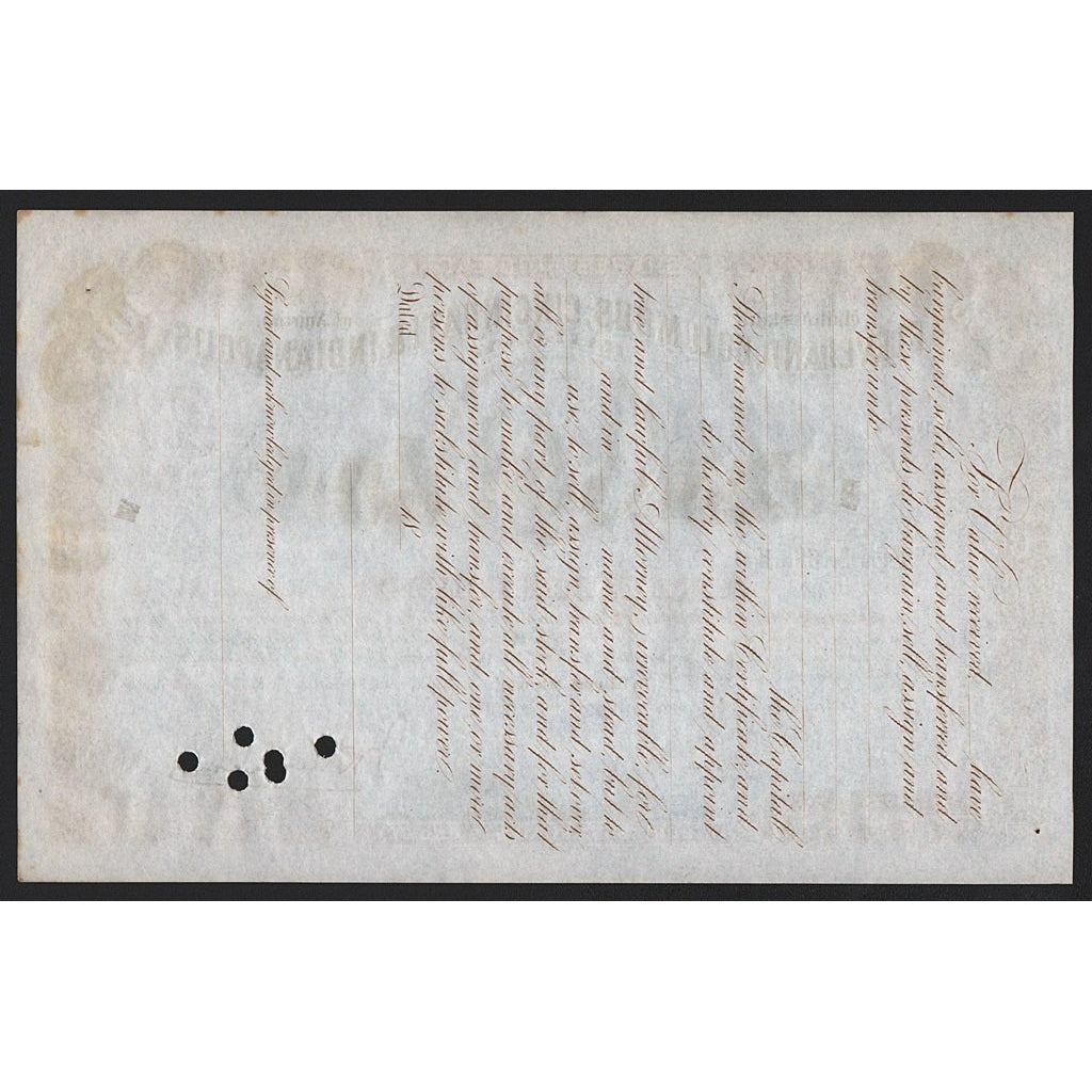 Cleveland, Columbus, Cincinnati & Indianapolis Railway Stock Certificate