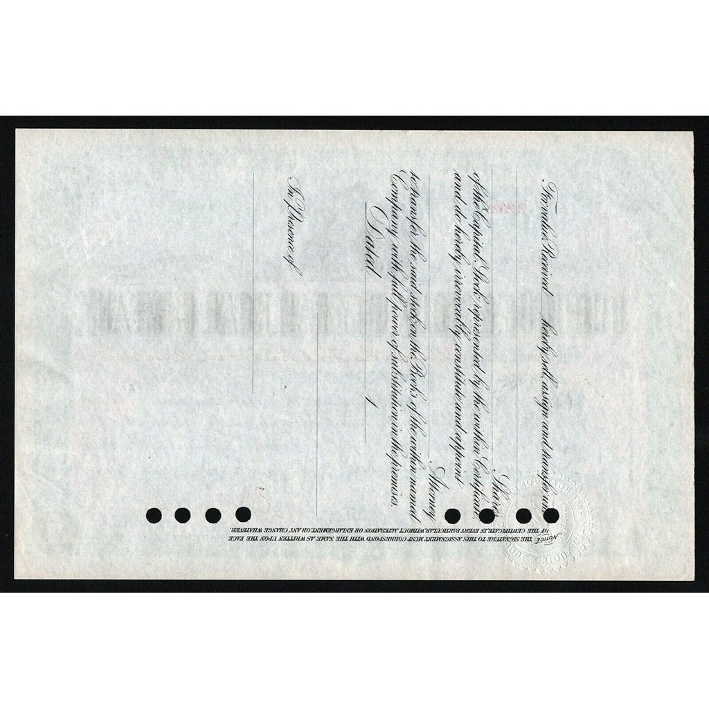 Dubuque & Sioux City Railroad Company Iowa 1907 Stock Certificate