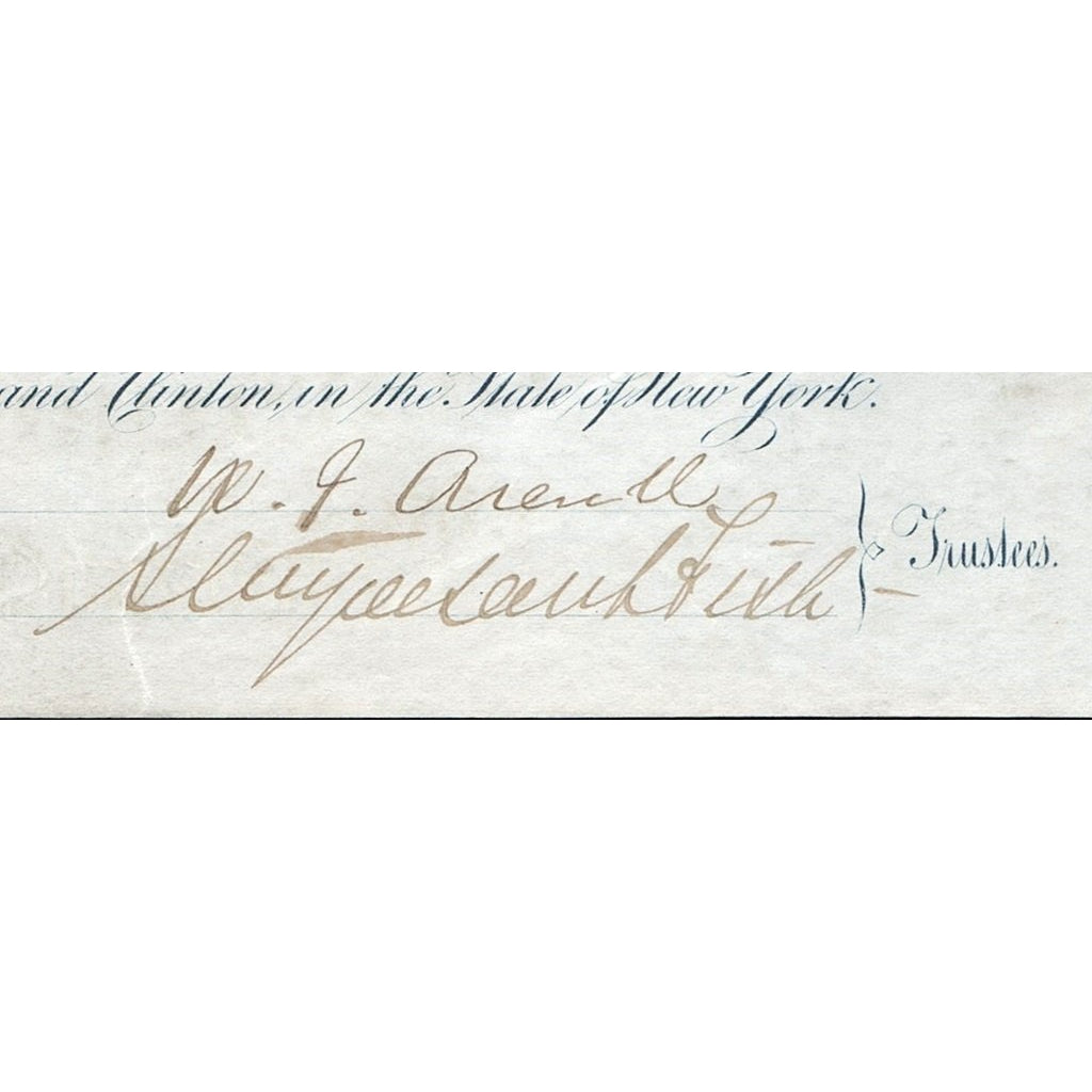 Ogdensburgh and Lake Champlain Railroad Company 1880 Bond Certificate - Stuyvesant Fish Signature