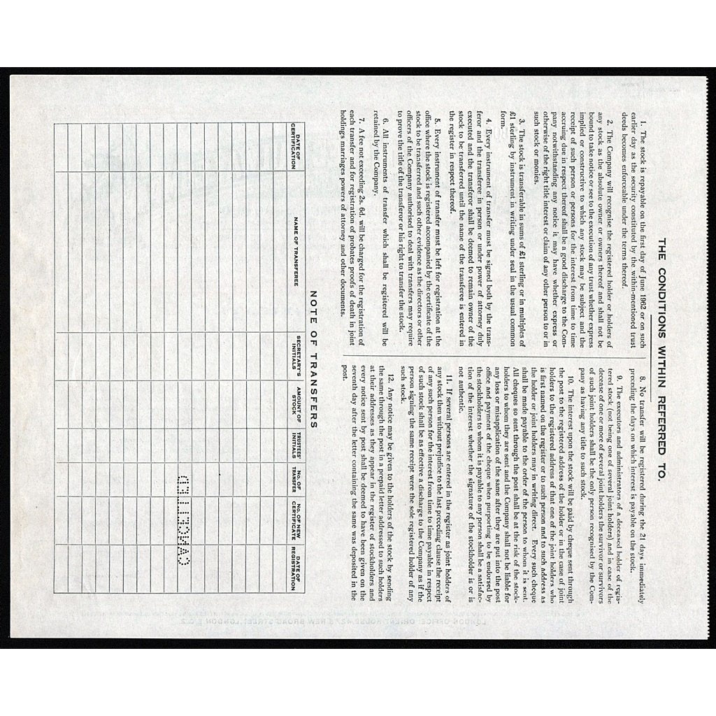 St. John & Quebec Railway Company New Brunswick Stock Certificate