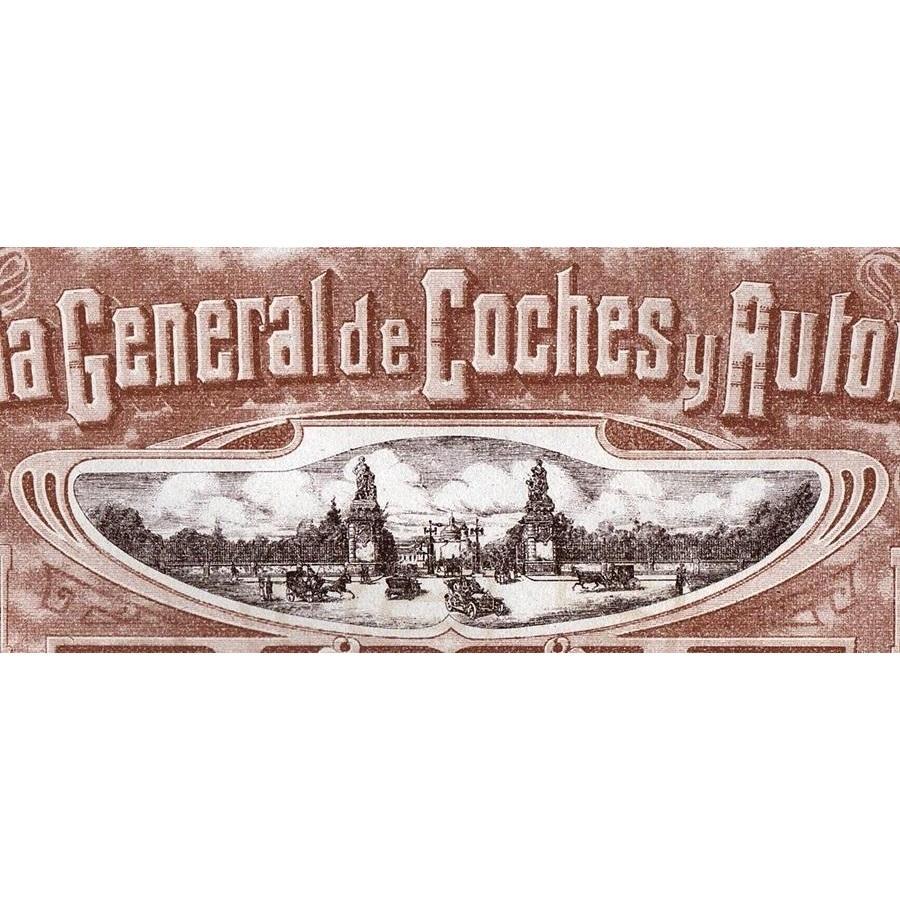 Compania General de Coches y Automoviles Stock Certificate