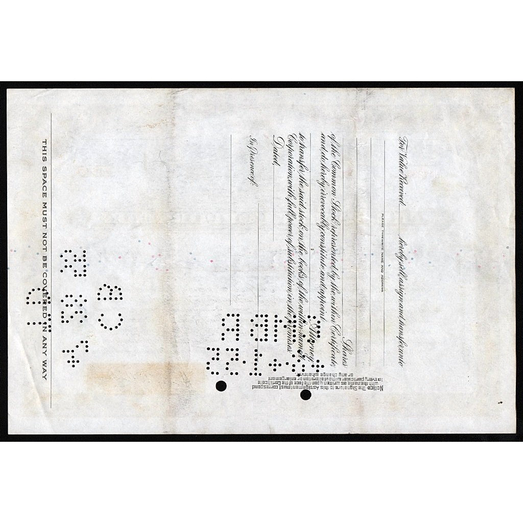 The Sperry Corporation Stock Certificate